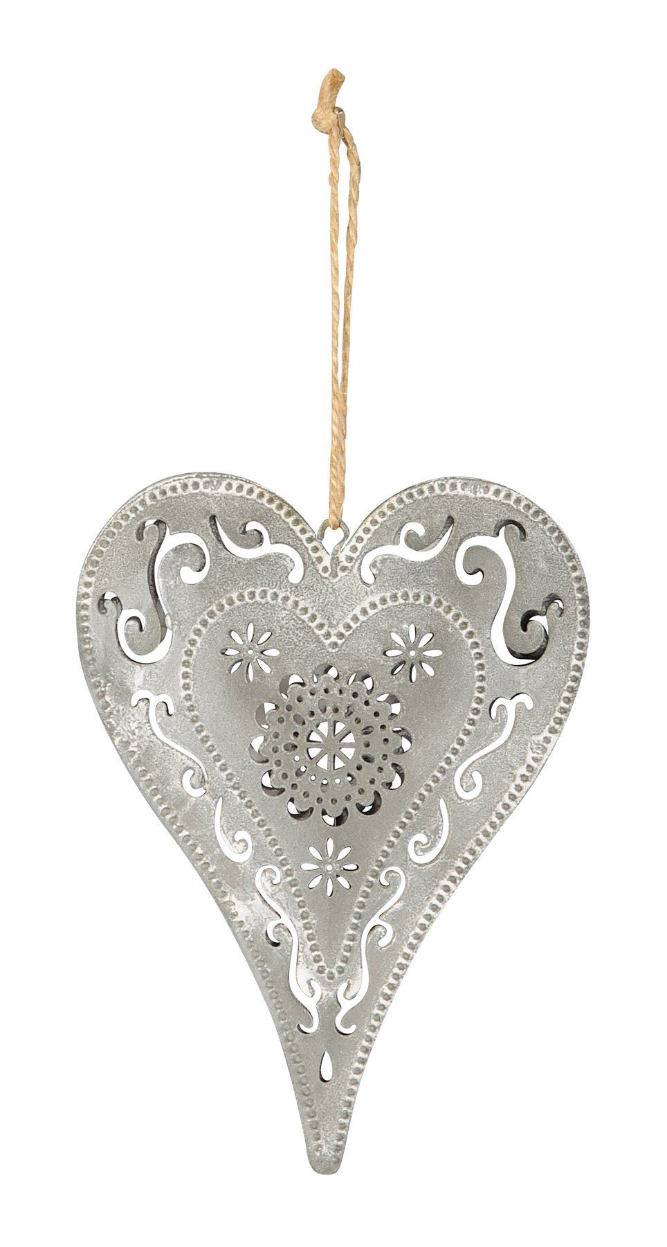 Levandeo® Dekoobjekt, Schild Herz 12x15cm Ornamente günstig online kaufen