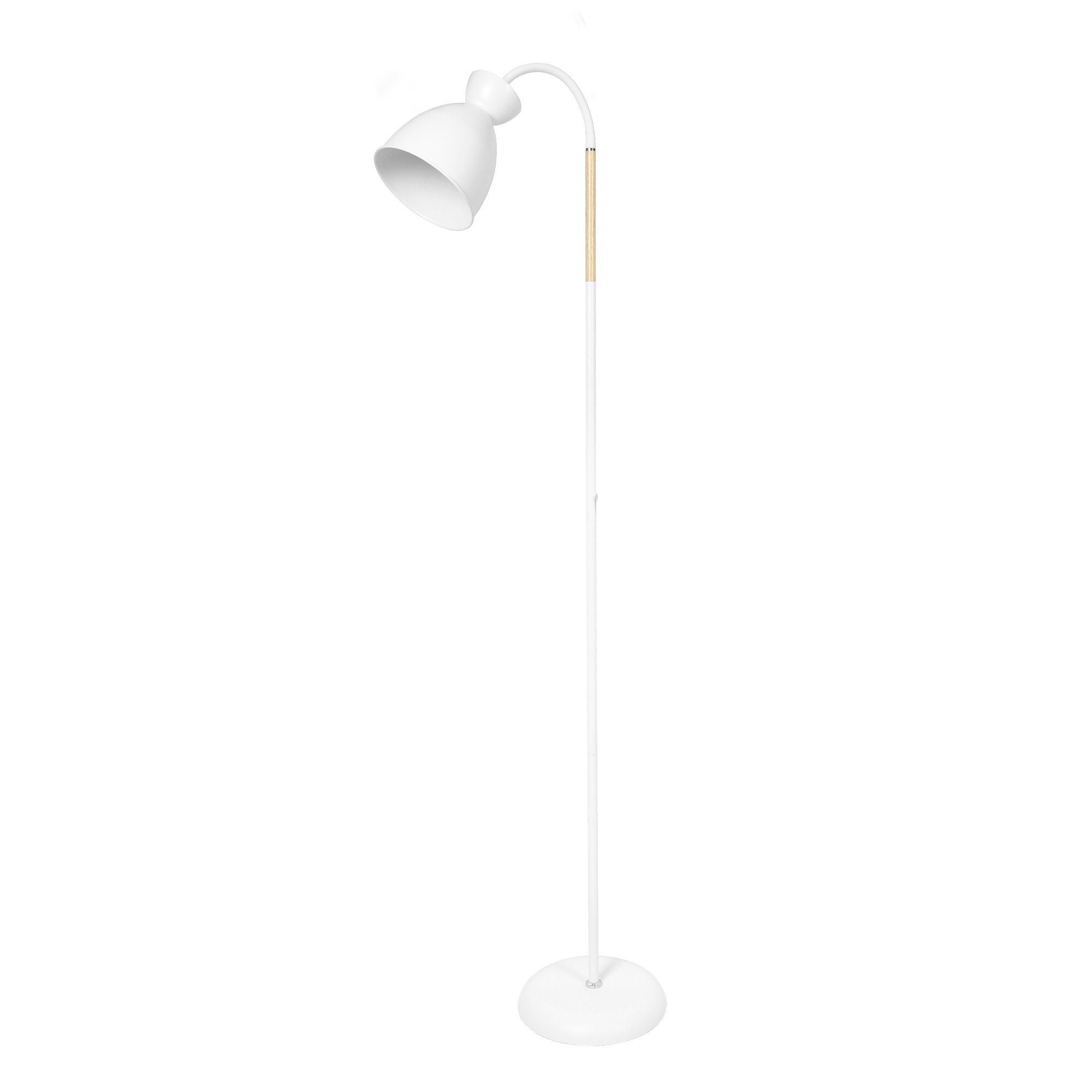 LED Stehlampe Metall LED Stehleuchte E27 360° Schwenkbare Leselampe Weiß