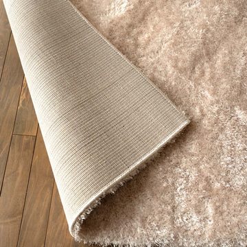 Hochflor-Teppich SOFI - Schadstofffrei & Fußbodenheizung geeignet, HOME DELUXE, rechteckig, Höhe: 43 mm, I Langflor, flauschiger Teppich