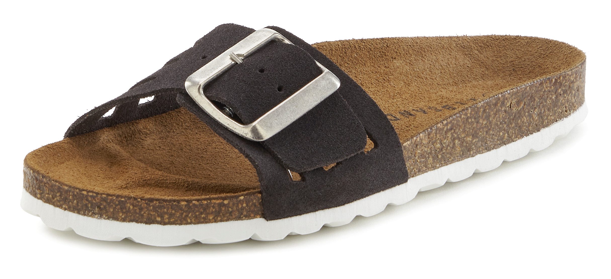 Elbsand Sandale Pantolette Mule, offener Schuh aus Leder mit weichem Komfor günstig online kaufen