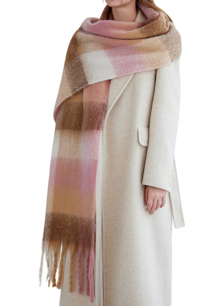 THE FASHION HOUSE Schal Damen Schal Winter Herbst kariert in Übergröße Deck günstig online kaufen