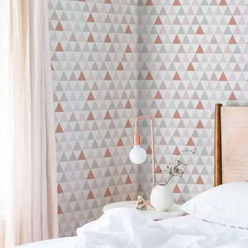 Superfresco Easy Vliestapete Tarek Rose Gold, geometrisch