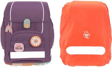 LÄSSIG Schulranzen Unique, Boxy, Purple (Set, 7-tlg), PETA-approved vegan; aus recyceltem Material