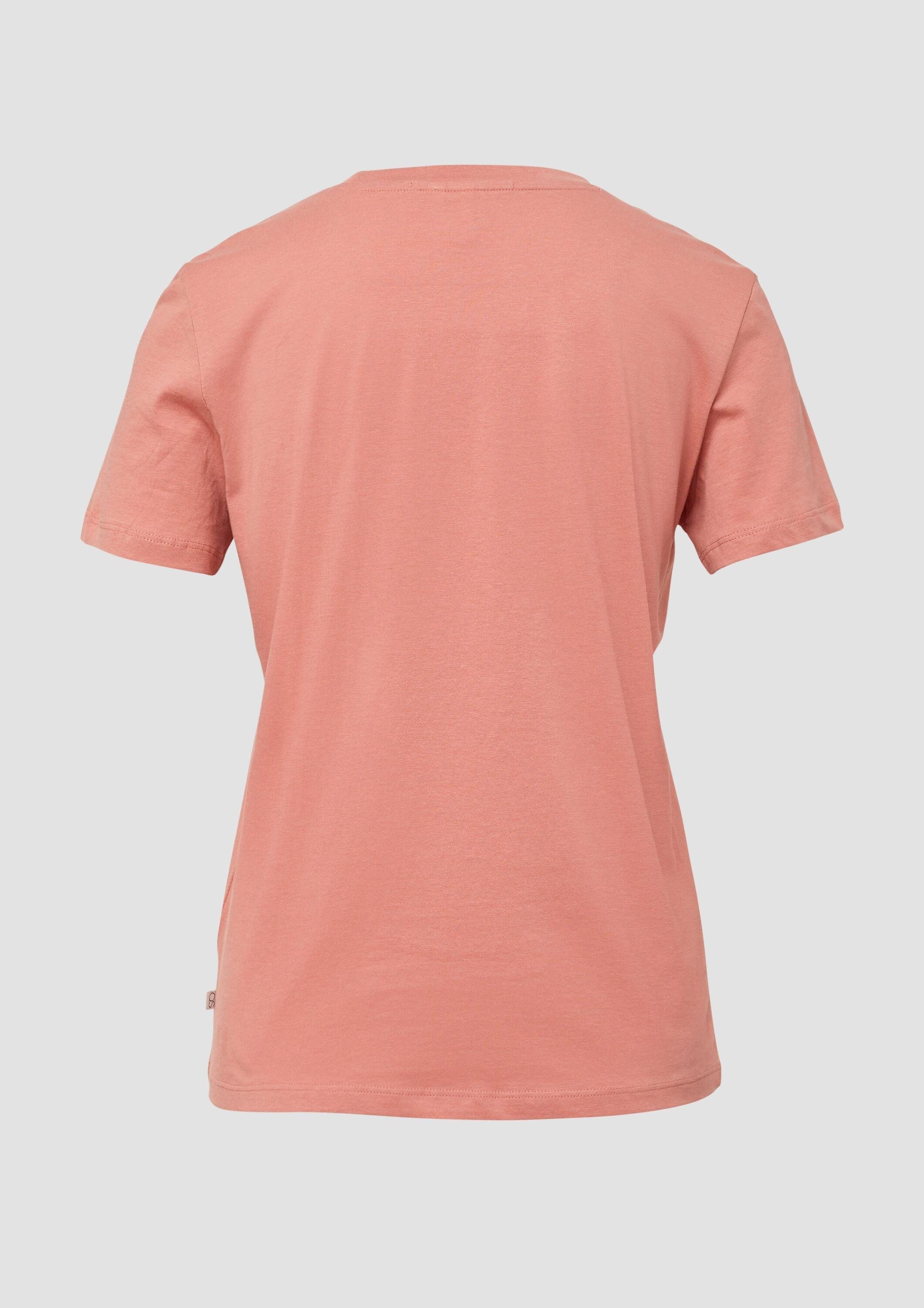 QS Kurzarmshirt T-Shirt Baumwoll T-Shirt mit Frontprint günstig online kaufen