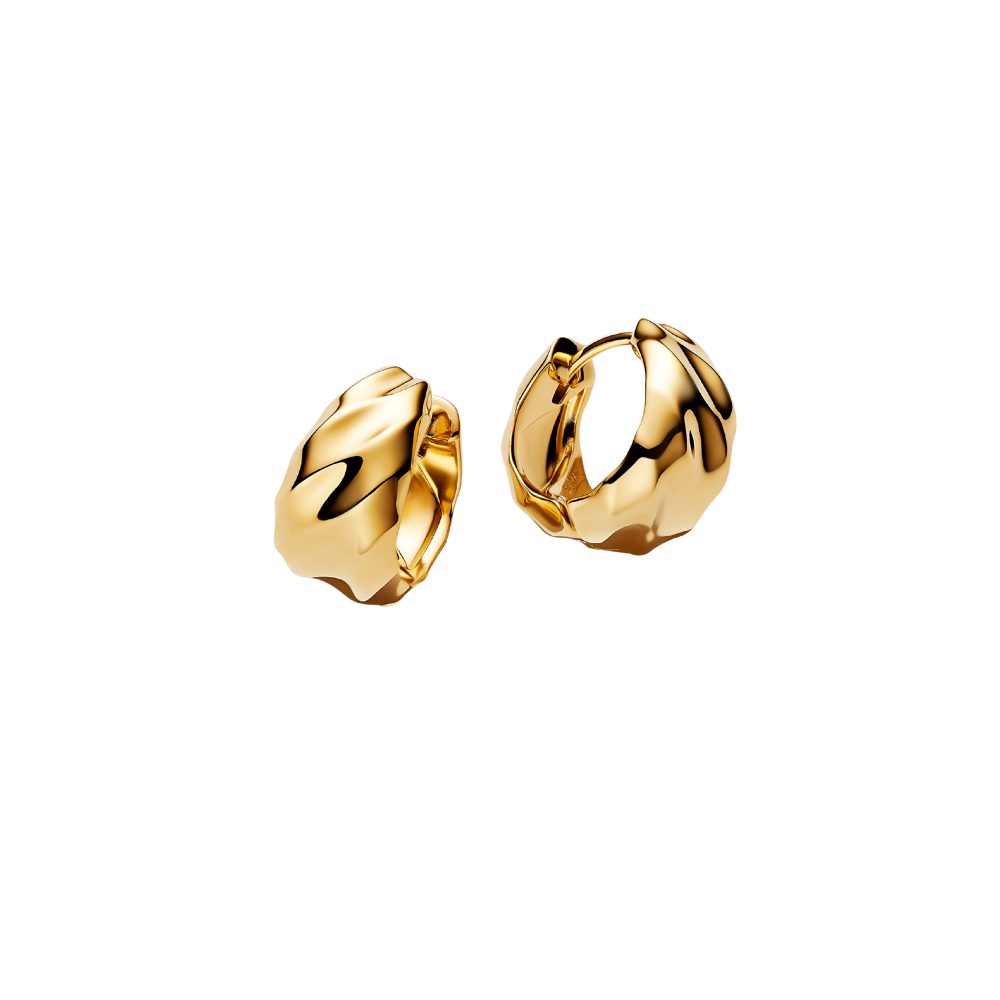 Pandora Paar Серьги-кольца 263874C00, Pandora, Kollektion Essence, Vergoldet, Серьги-кольца, gewellt, organisch