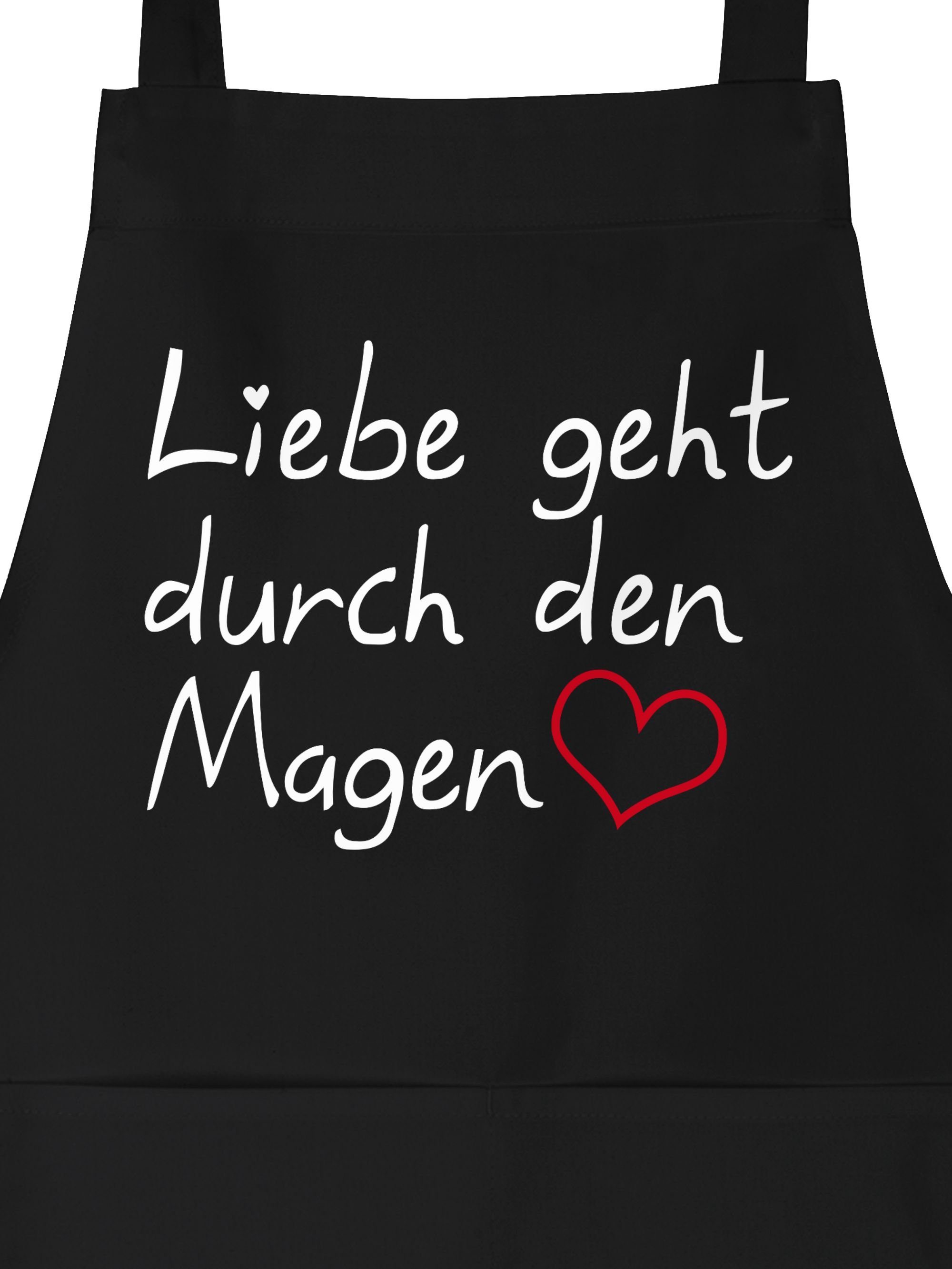 Shirtracer Kochschürze »Liebe geht durch den Magen Küchenschürze zum