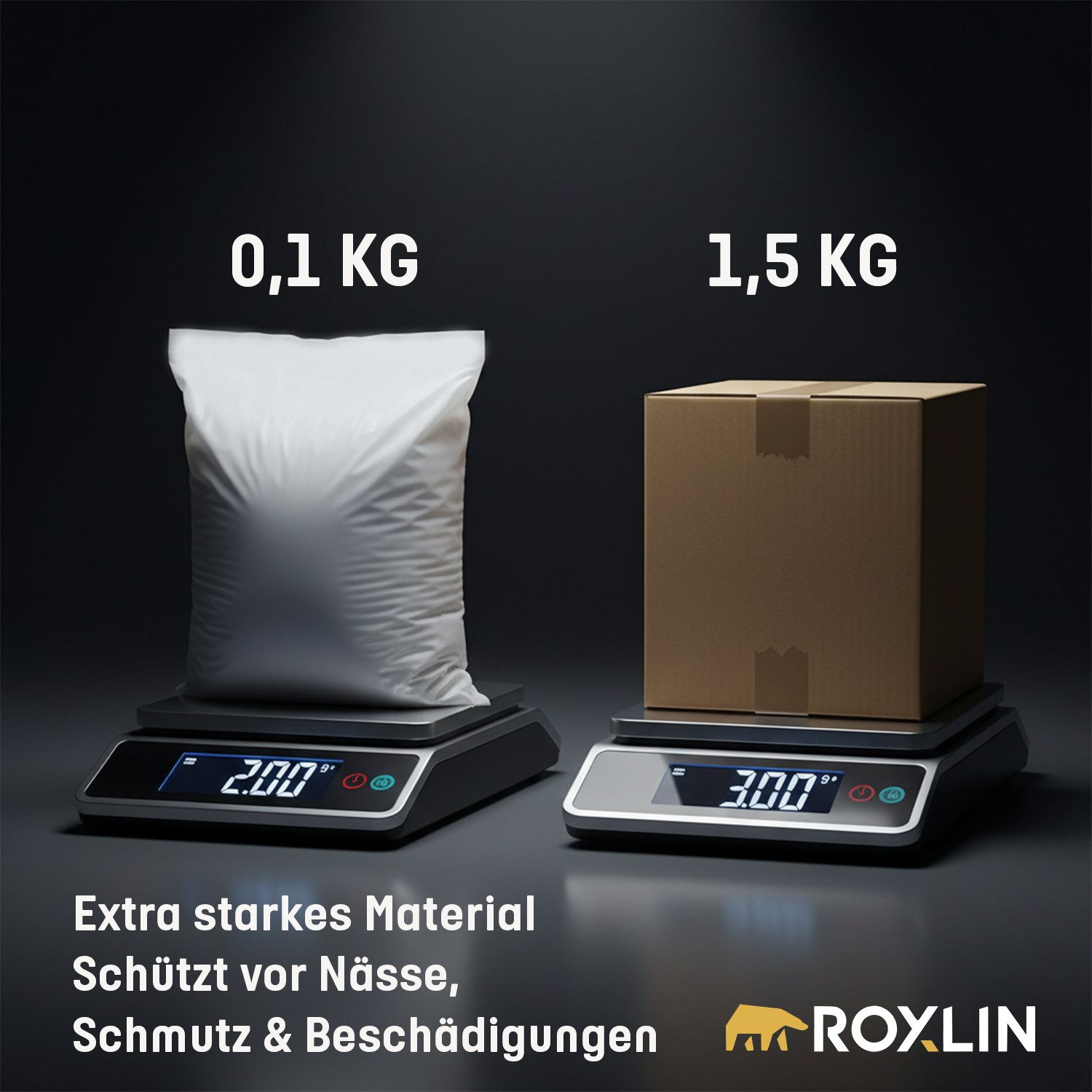 Roxlin Versandtasche ROXLIN Versandbeutel 25×35 cm – 100 Stück, wasserdicht & reißfest – Bild 3 von 5