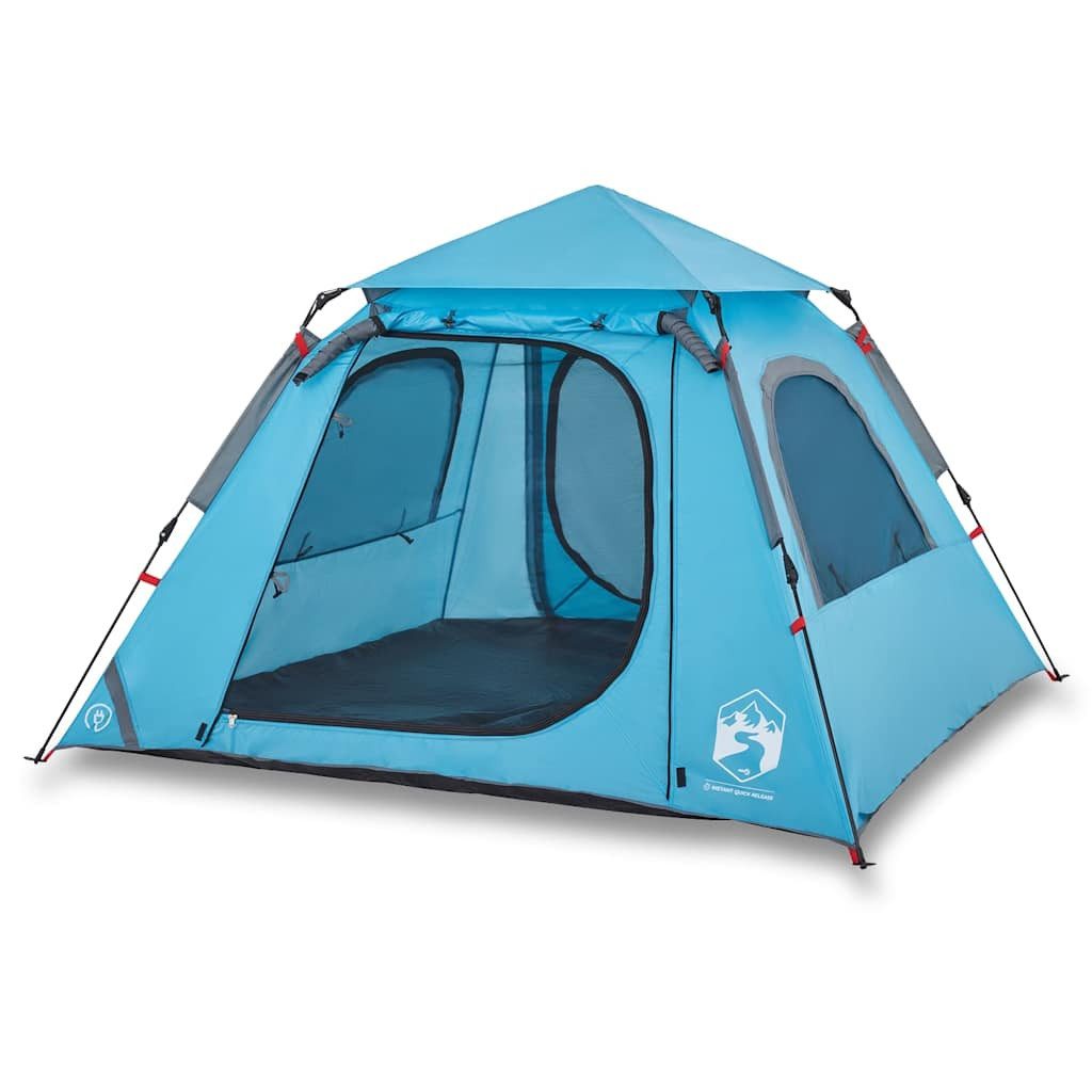 vidaXL Kuppelzelt Kuppel-Campingzelt 4 Personen Blau Quick Release, (1 tlg) günstig online kaufen