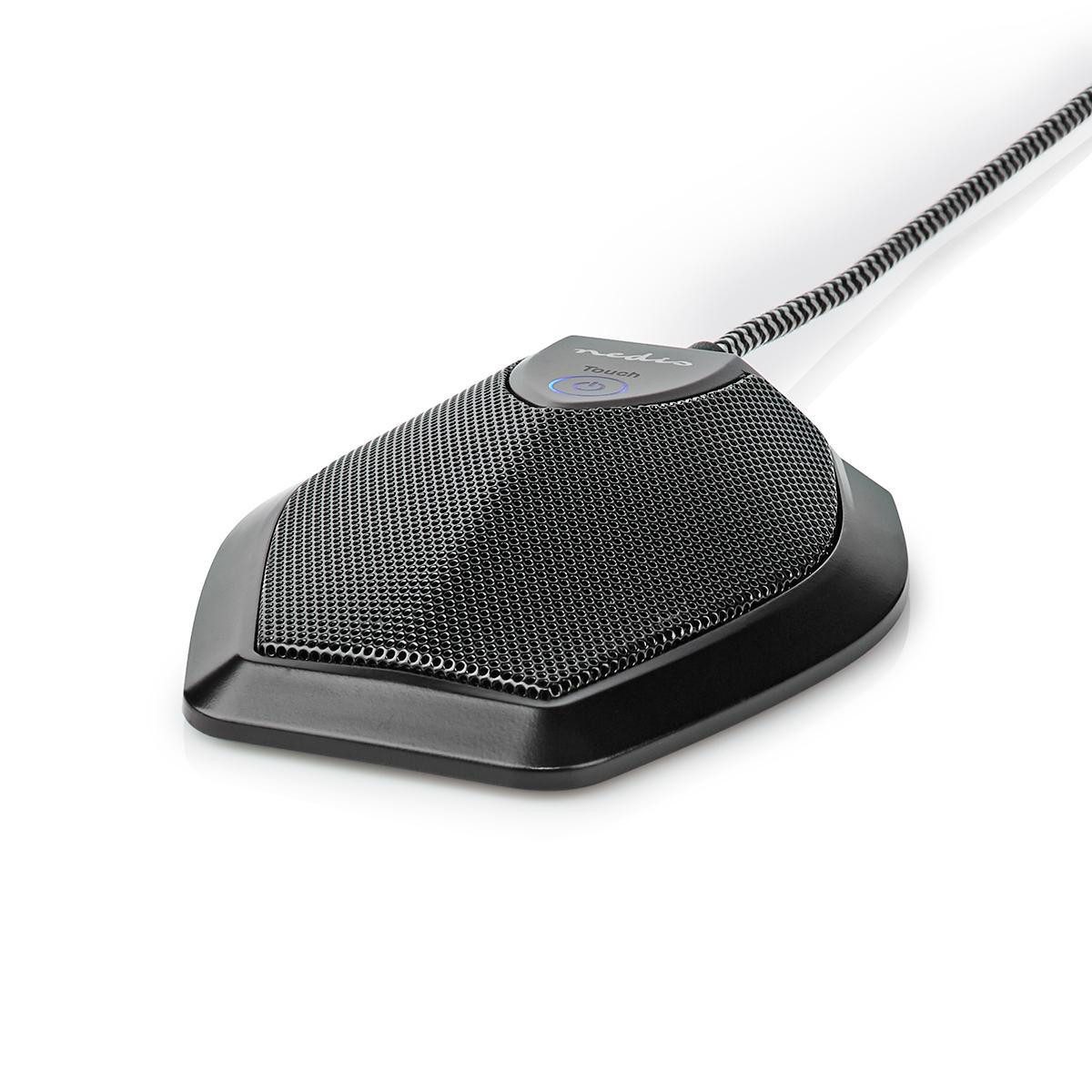 Nedis Mikrofon MICCU100BK (1-tlg), USB-Anschluss, kabelgebunden, für Desktop/Notebook, einfache Bedienung