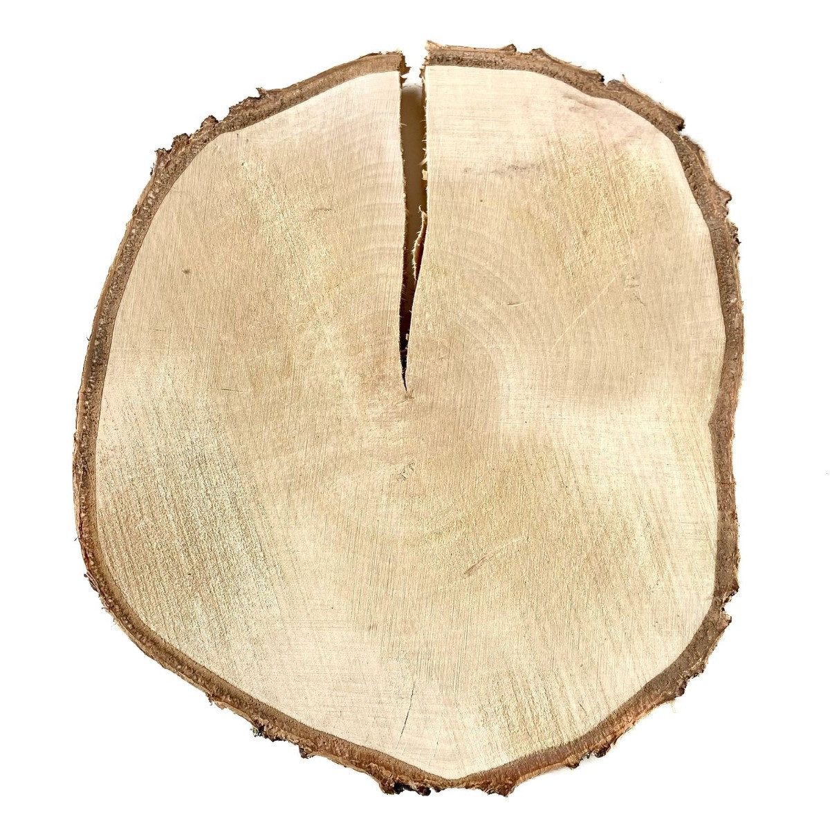 INNA-Glas Servierplatte Deko Holzscheibe MORGANIE, Natur, Ø19-22cm, Holz