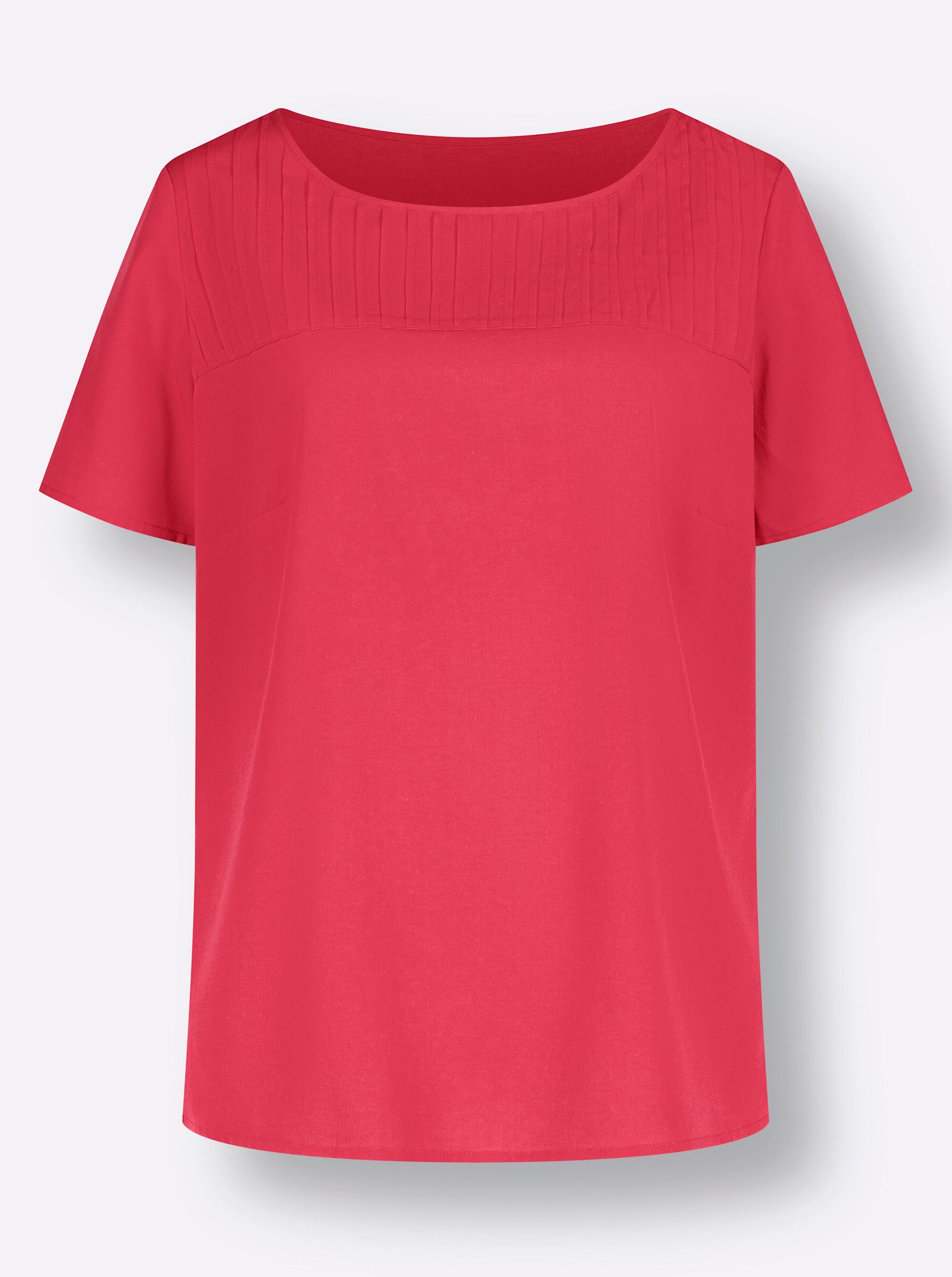 Klassische Bluse Schlupfbluse Kurzarm