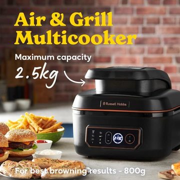 RUSSELL HOBBS Heißluftfritteuse Grill & Multikocher, 1745,00 W, Ober-&Unterhitze, kein Schütteln meh inkl. Grillplatte