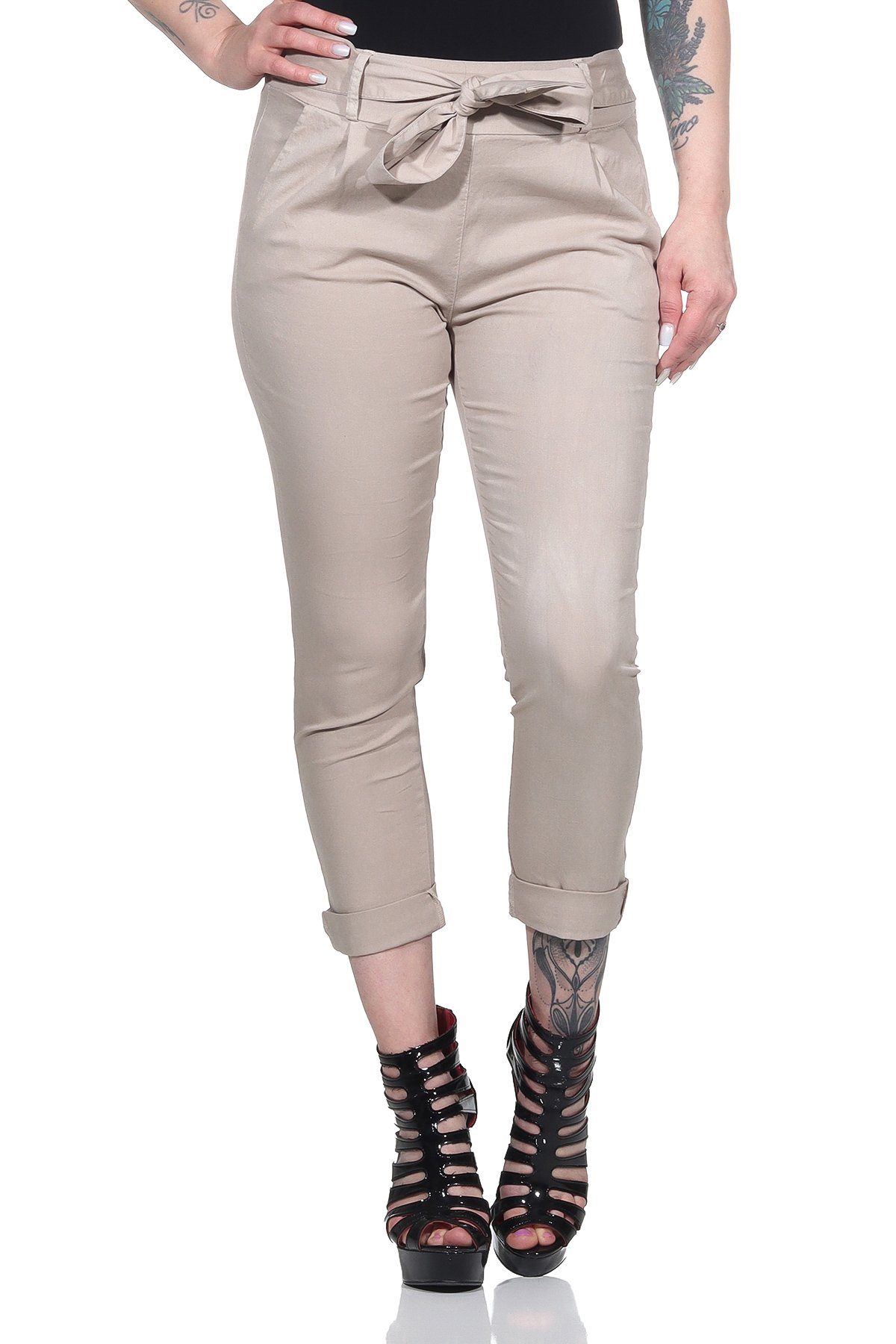 Mississhop Chinohose Damen Hose Baumwolle Hose günstig online kaufen