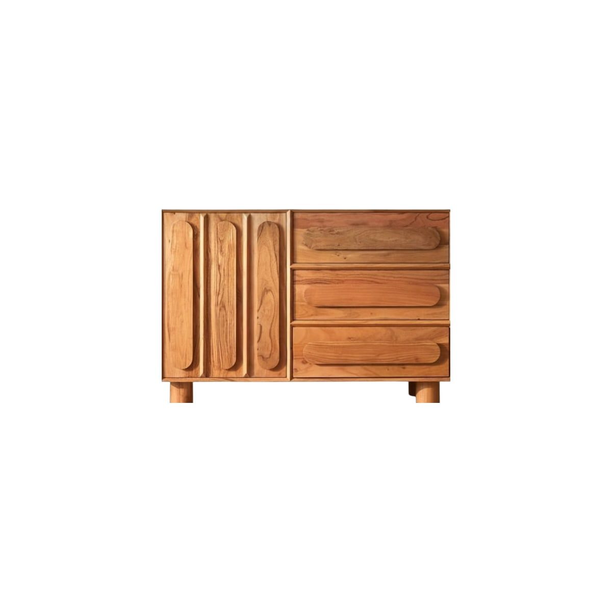 Tikamoon Sideboard Olga - Buffet aus massivem Akazienholz 120 cm