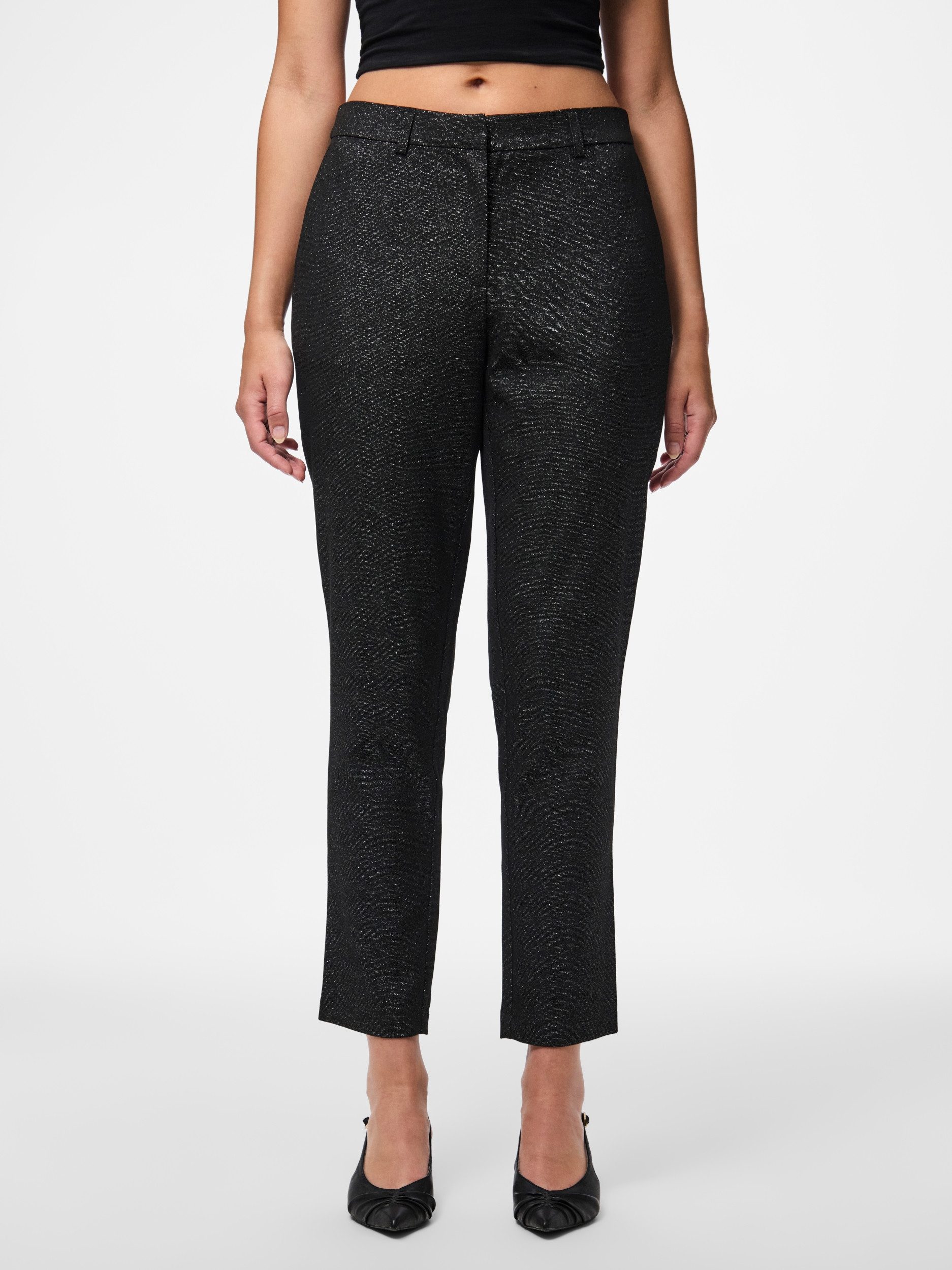 pieces Stoffhose PCBOSELLA MW ANKLE GLITTER PANT NOO
