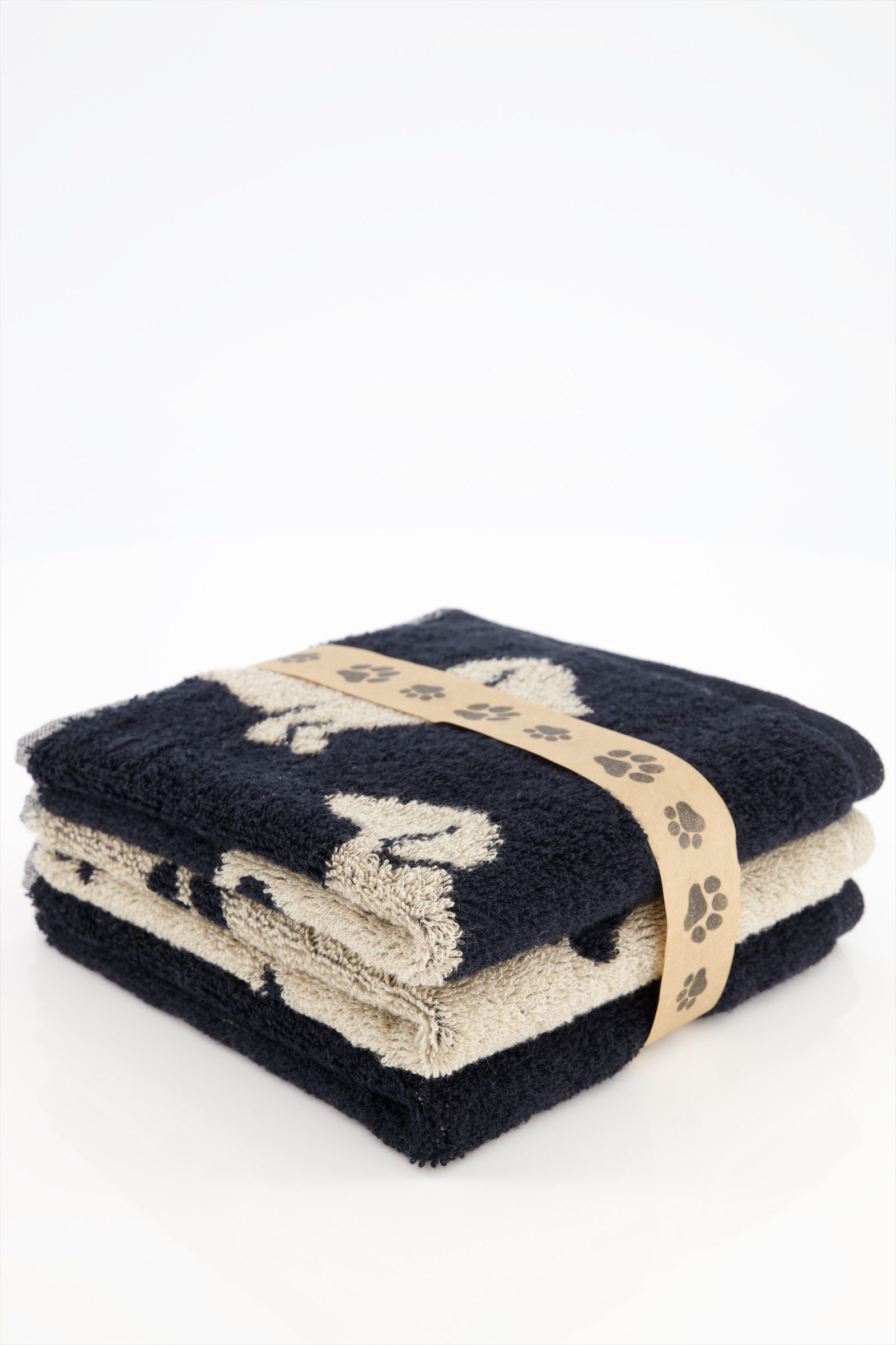 Cawö Handtücher WE LOVE DOGS Mix 6249 3er Set Frottier, 100% Baumwolle
