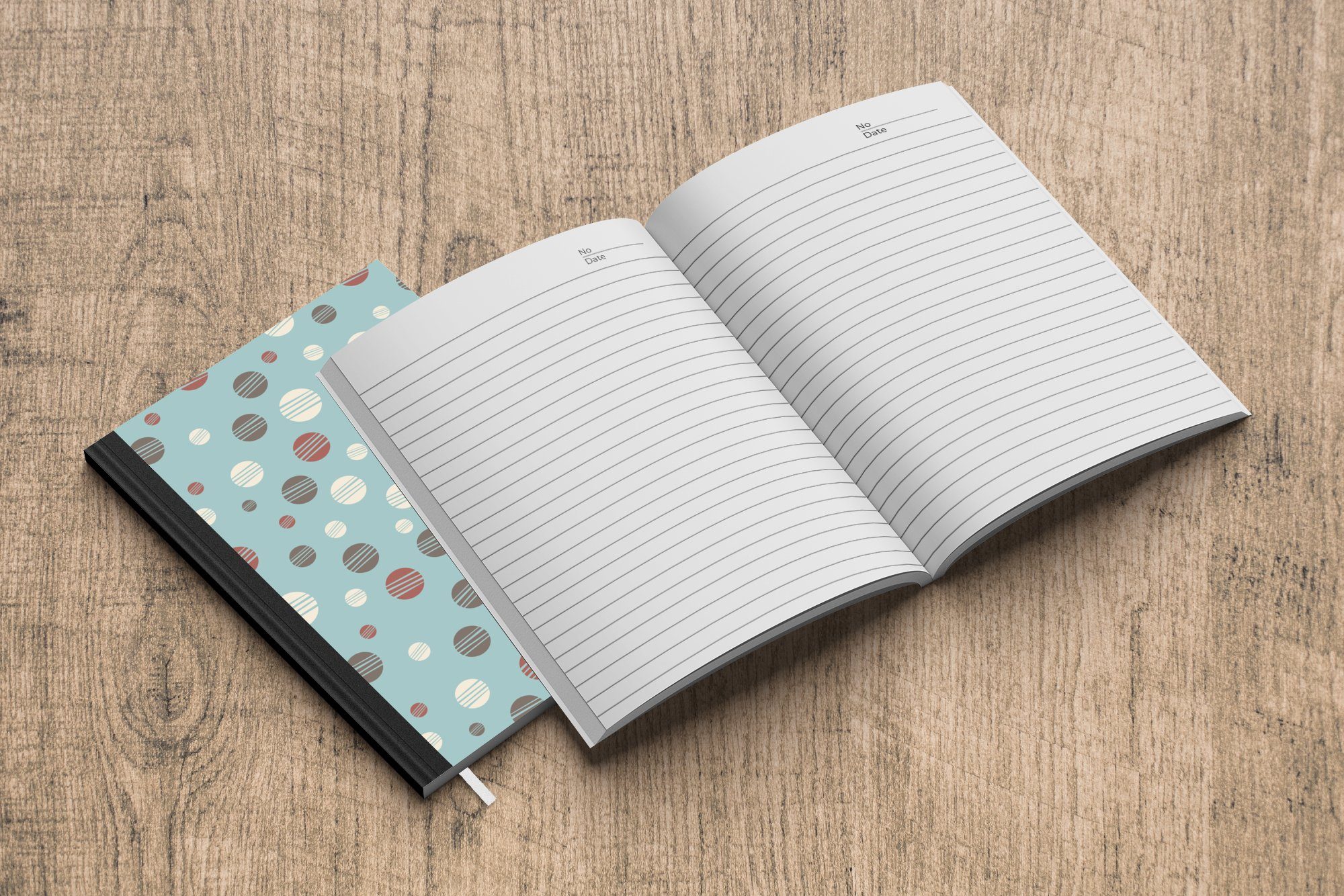 Haushaltsbuch Journal, Pastell, Notizbuch Merkzettel, Notizheft, A5, Polka dots 98 Tagebuch, - Seiten, MuchoWow Muster -