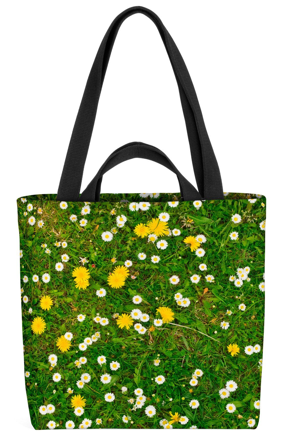 VOID Henkeltasche (1-tlg), Löwenzahn Gänseblümchen Wiese blume gras grün pusteblume wiese garten