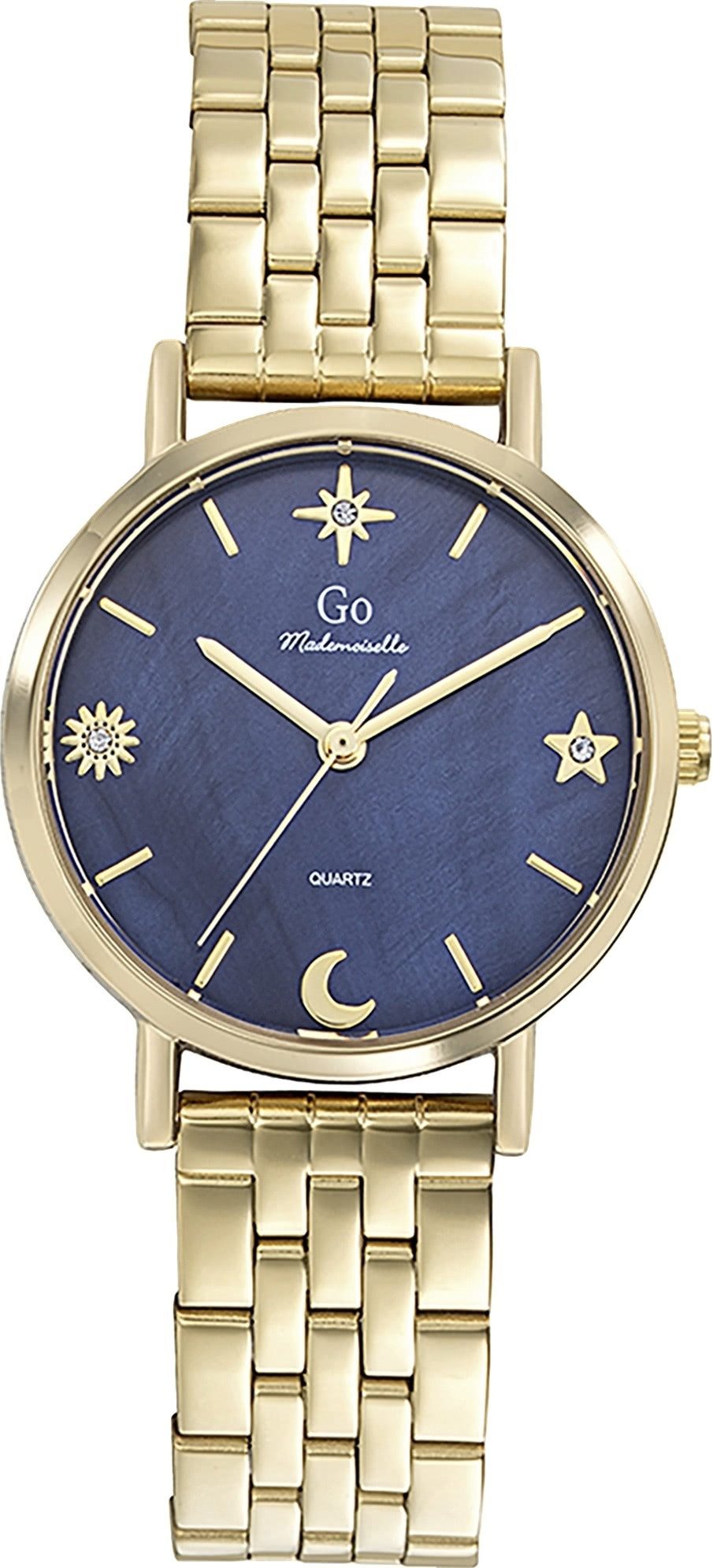 Girl Only Quarzuhr Girl Only GO Damen Armbanduhr, (Analoguhr), Damenuhr GO gold, klein (ca. 30mm) Edelstahlarmband, Fashion-Style