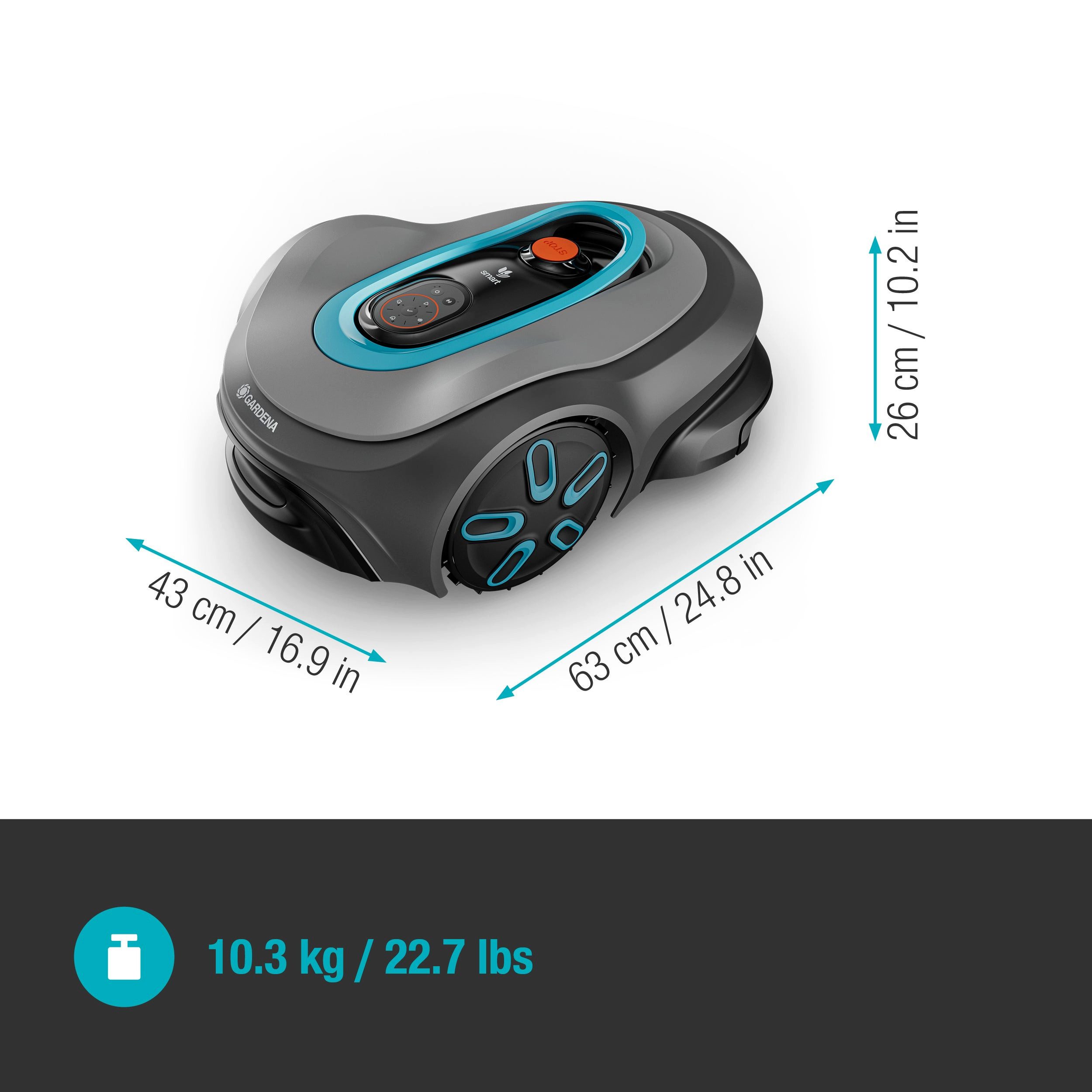 GARDENA Rasenmähroboter smart SILENO, 1...