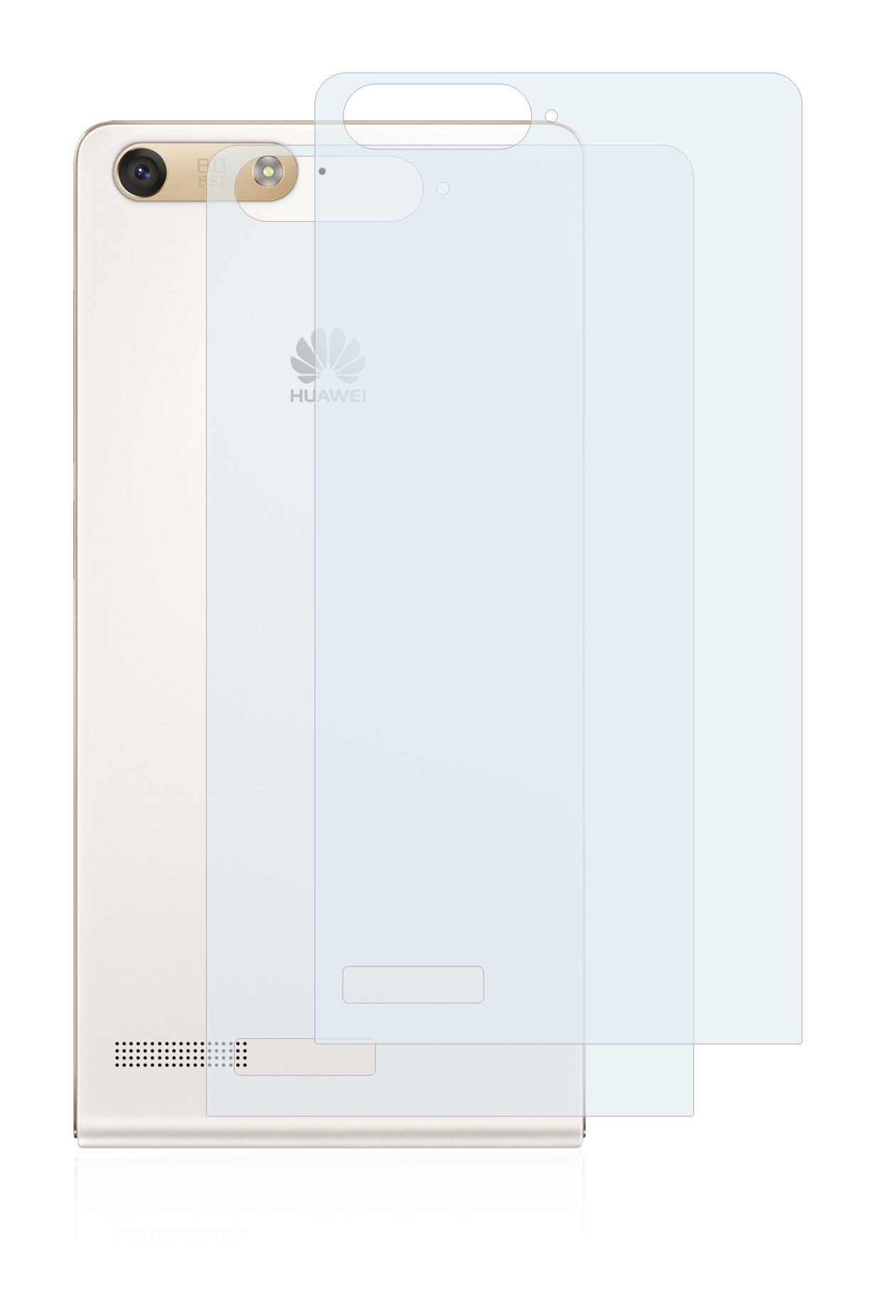 BROTECT Schutzfolie für Huawei Ascend P7 Mini (Rückseite),  Displayschutzfolie, 2 Stück, Folie matt entspiegelt