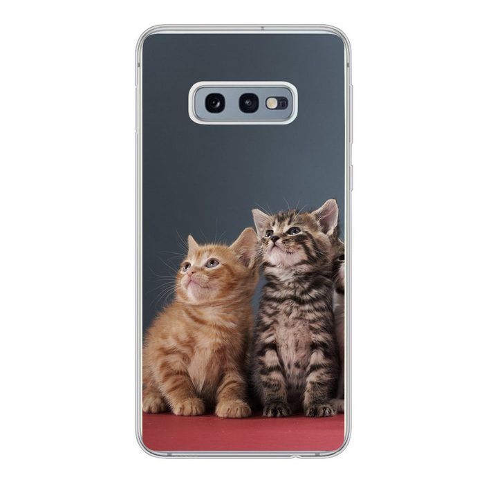 MuchoWow Handyhülle Kätzchen - Blau - Rosa - Mädchen - Jungen - Kind Phone Case Handyhülle Samsung Galaxy S10e Silikon Schutzhülle