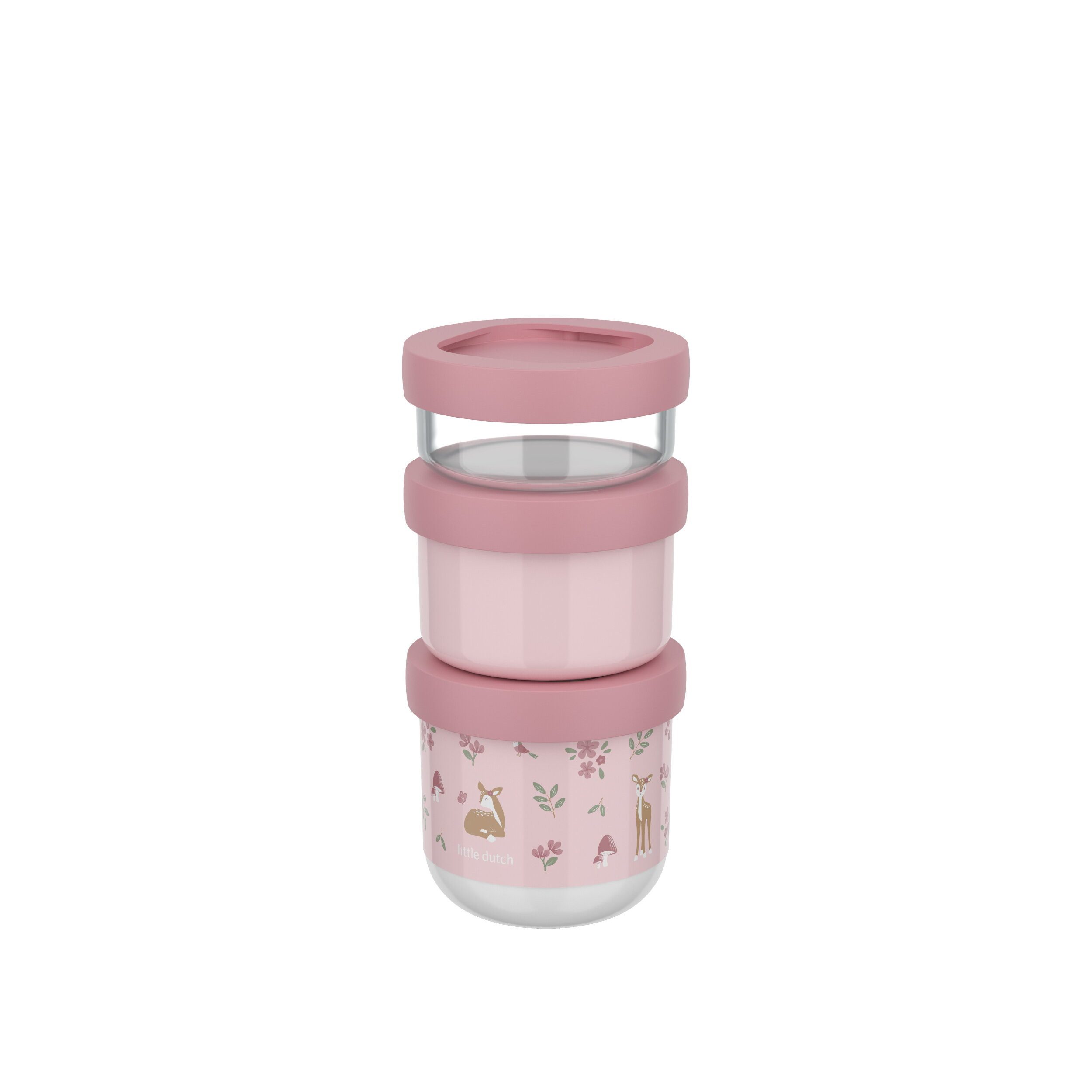 Mepal Kinderbesteck Mepal Mio 550 ml Snackbox stapelbar 3-teilig - Fairy Garden