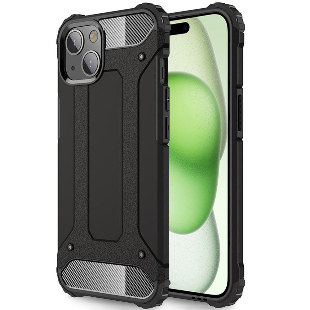 FITSU Handyhülle Outdoor Hülle für Apple iPhone 15 6,1 Zoll, Robuste Handyhülle Outdoor Case stabile Schutzhülle mit Eckenschutz