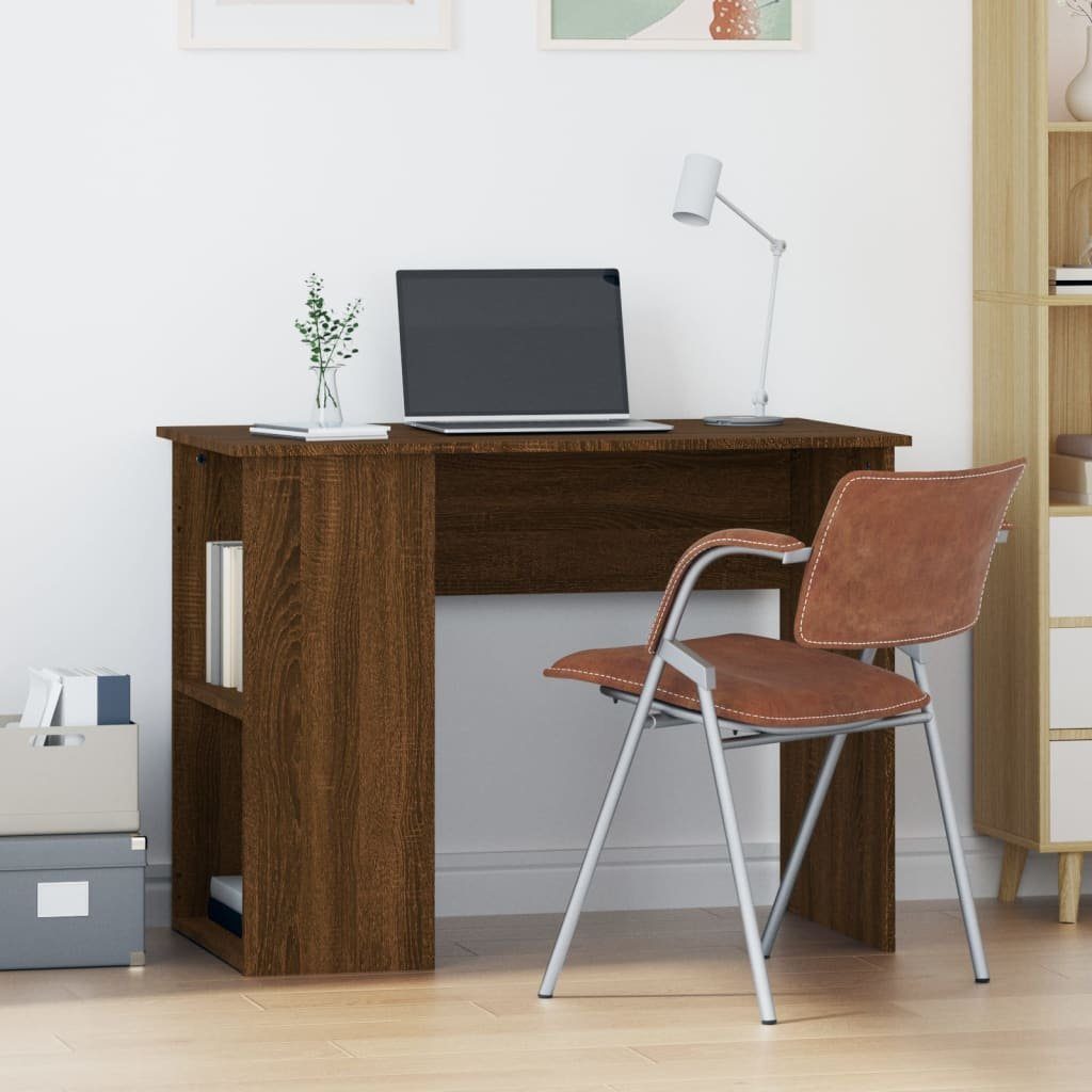vidaXL Schreibtisch Schreibtisch Braun Eichen-Optik 100x55x75 cm Holzwerkstoff