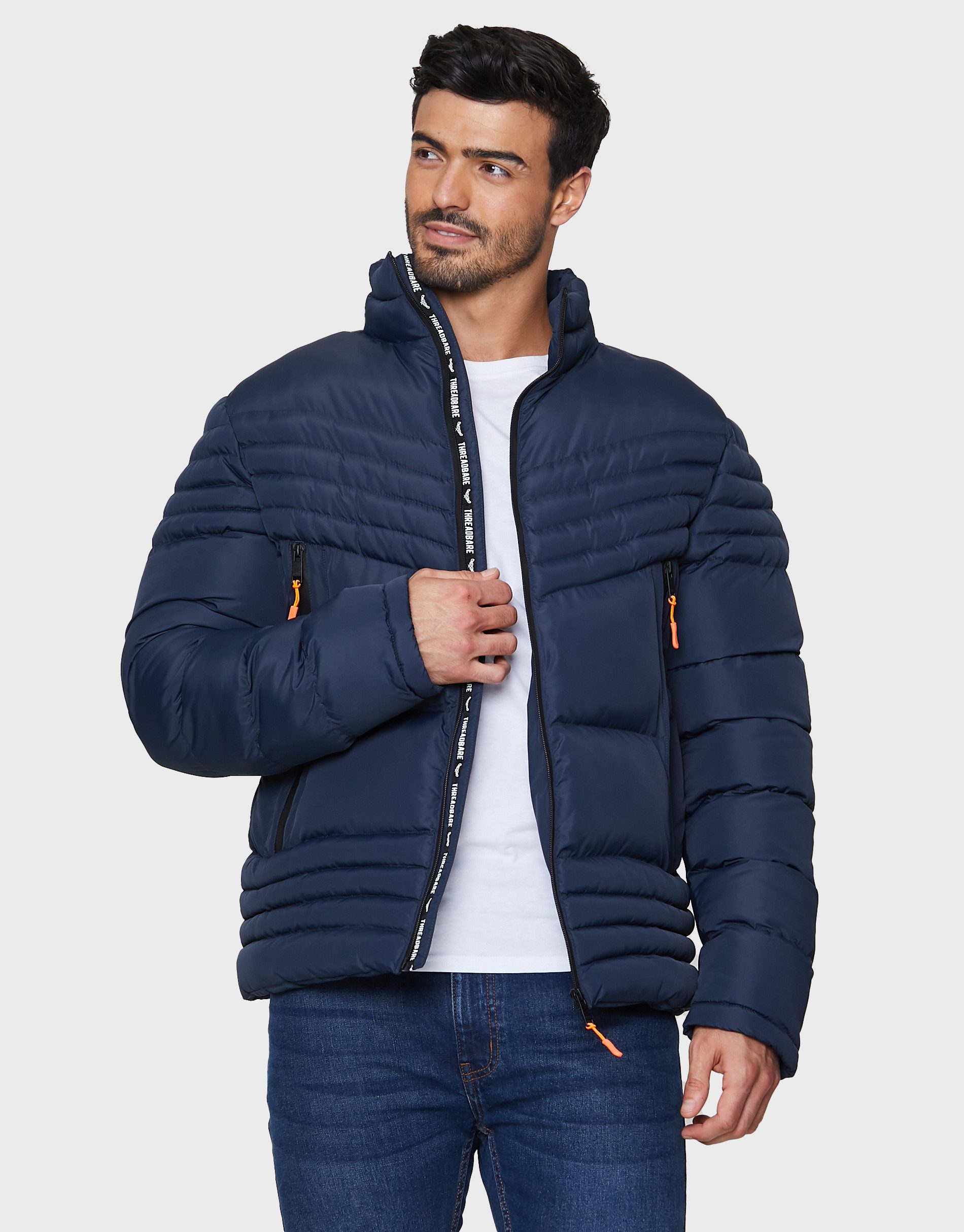 Threadbare Steppjacke Challenge (1-St) mit seitlichen Reißverschlusstaschen