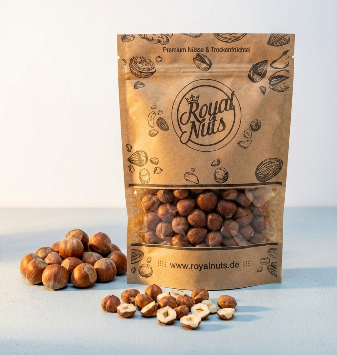 Royalnuts Genuss GmbH Nüsse 500g Haselnüsse mit Schale, Royalnuts
