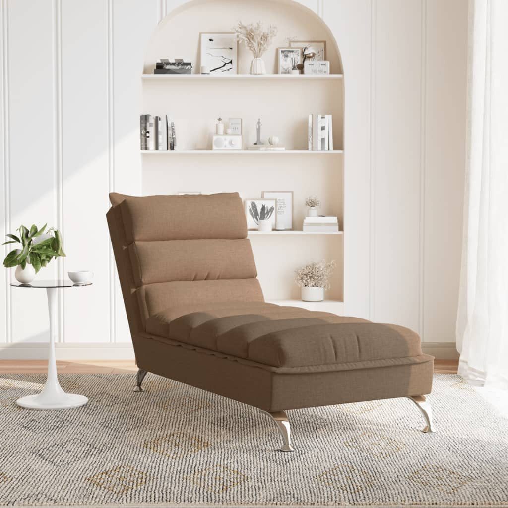 vidaXL Chaiselongue Chaiselongue mit Kissen Braun günstig online kaufen