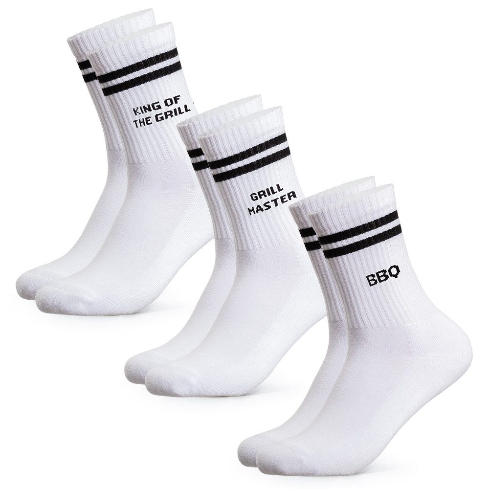 OCCULTO Tennissocken Herren Statement Tennis Socken 3er Pack (Modell: William) (3-Paar)