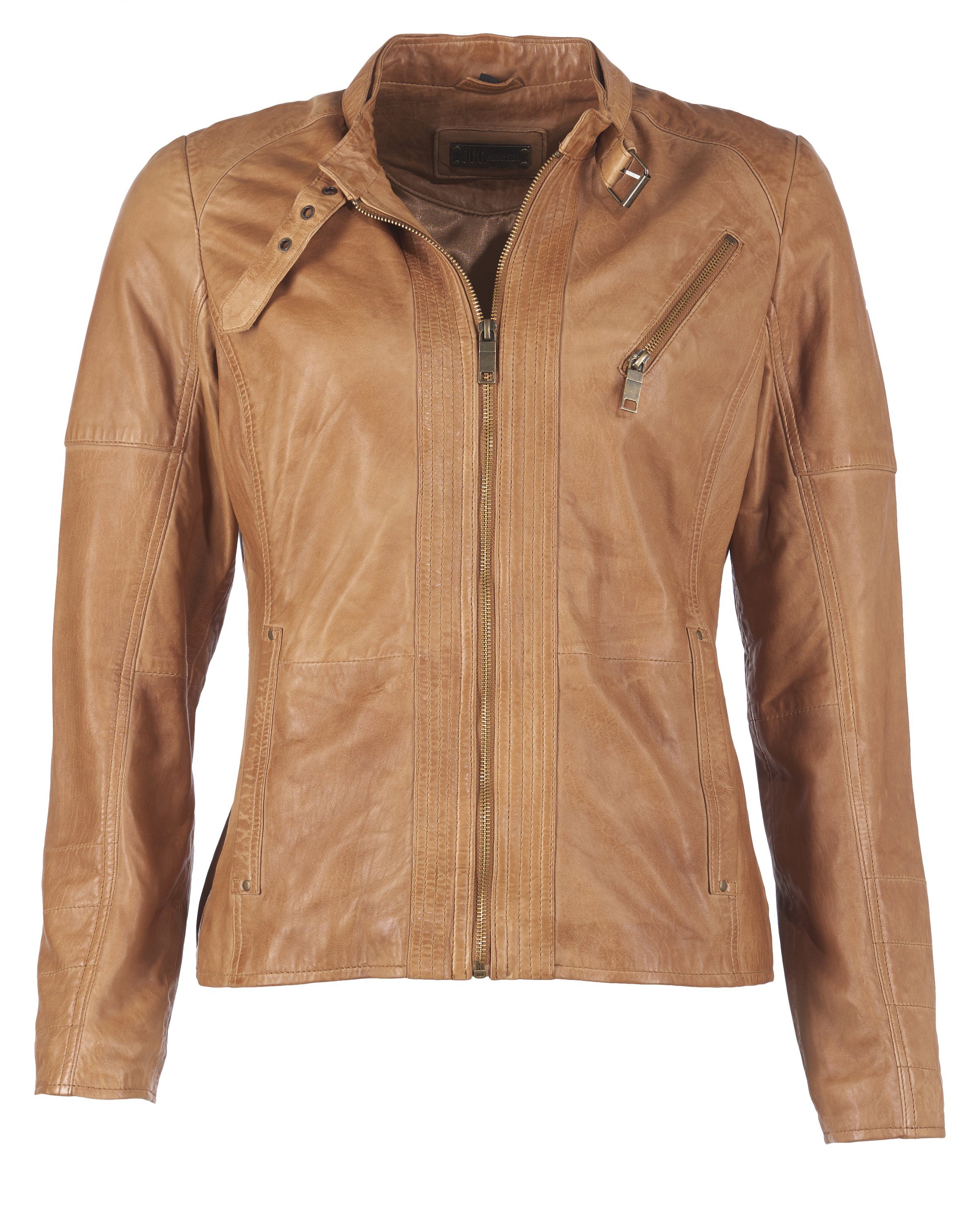 Vollendet Bikerjacke cognac JCC 15-7-2