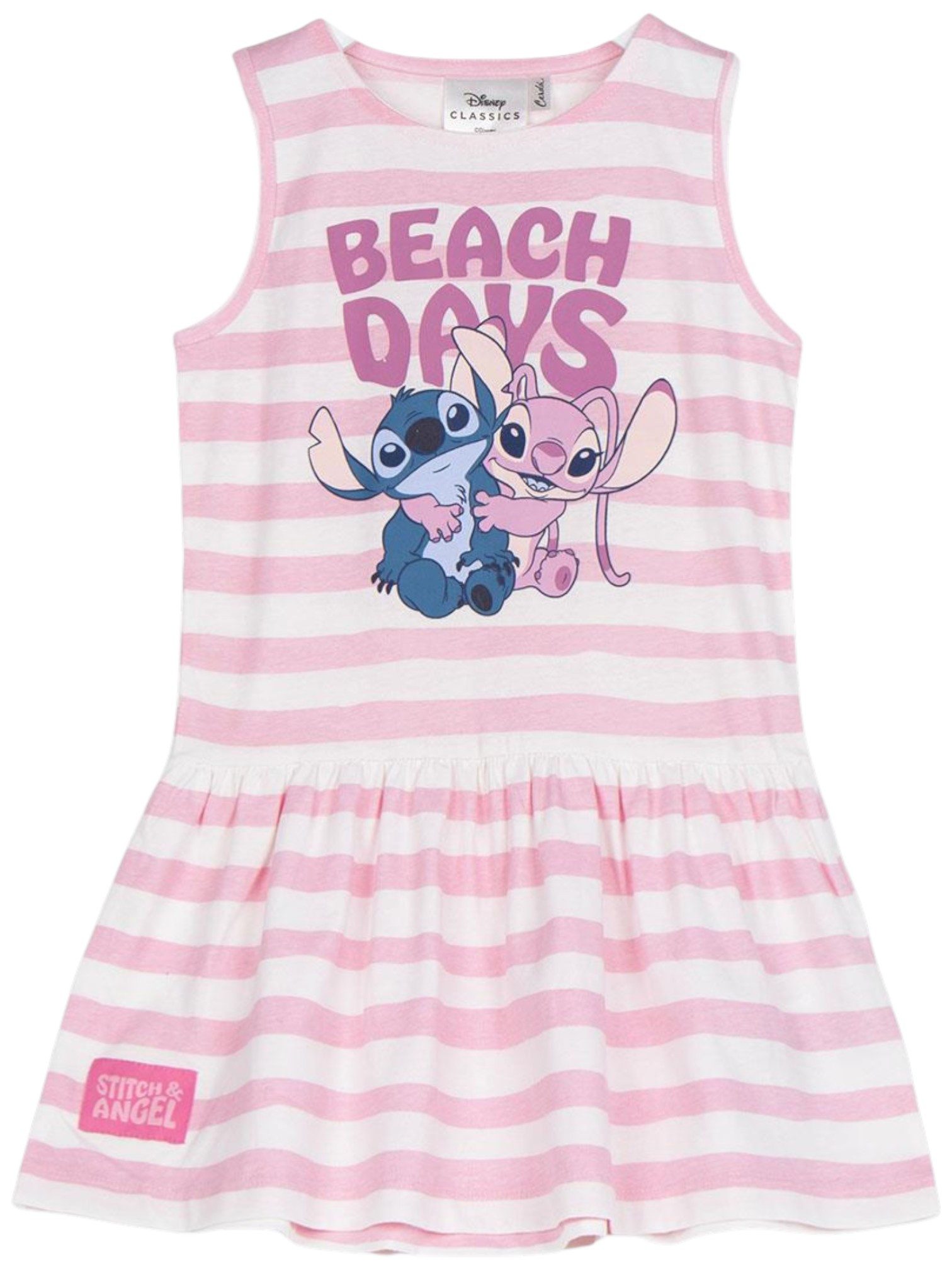 Cerdá Sommerkleid Disney Stitch & Angel Mädchen Jerseykleid Gr. 110 - 152 cm