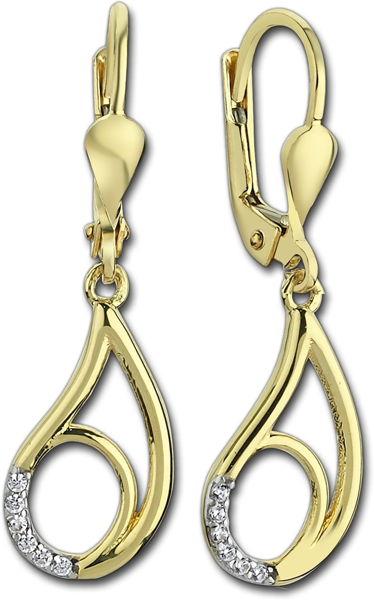 Balia Paar Ohrhänger Balia Damen Ohrhänger Gelbgold 8K (Ohrhänger), Damen Ohrhänger Träne aus 333 Gelbgold - 8 Karat, Länge ca. 3,1cm
