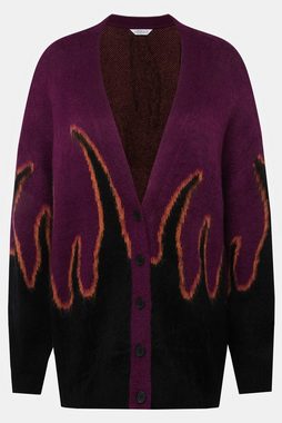 Studio Untold Strickjacke Strickjacke oversized Flame-Abschlüsse Langarm