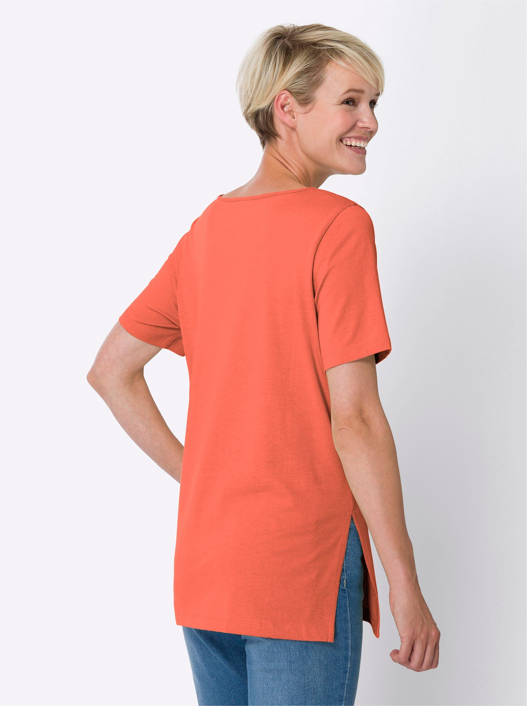 Sieh an! T-Shirt Longshirt Kurzarm – Bild 2 von 4