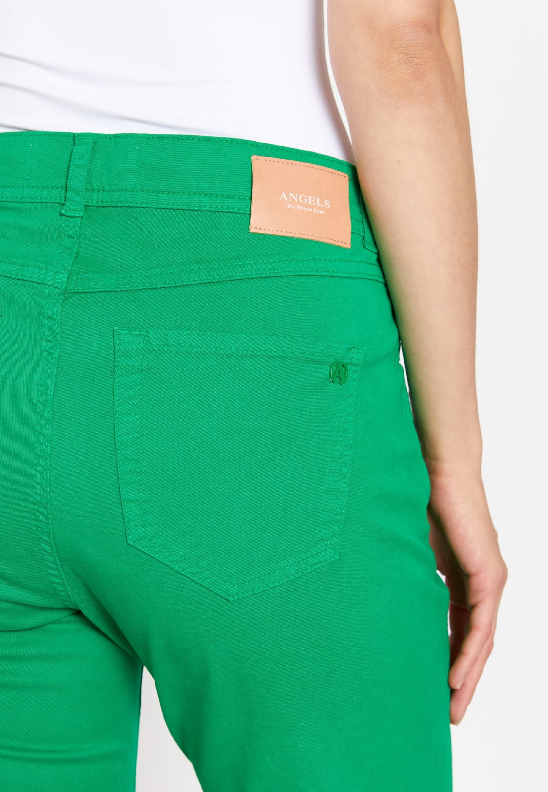 Jeans Label-Applikationen ANGELS Coloured mit 7/8-Jeans Ornella grün