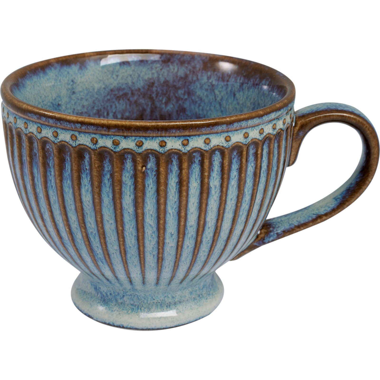 Greengate Tasse Alice oyster Teetasse blue 0,4l, Steinzeug