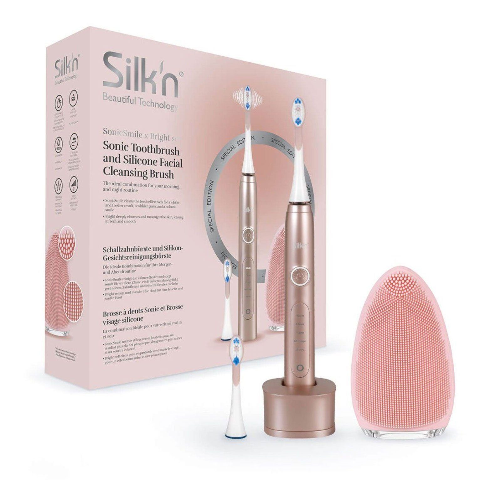 Silk'n Elektrische Zahnbürste SSFB2PEUP001 Beauty-Set, Aufsteckbürsten: 2 St.