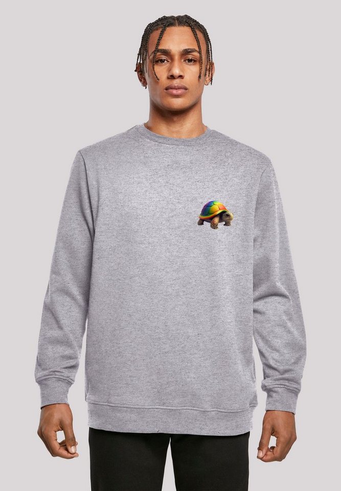 F4NT4STIC Kapuzenpullover Rainbow Turtle CREWNECK Print