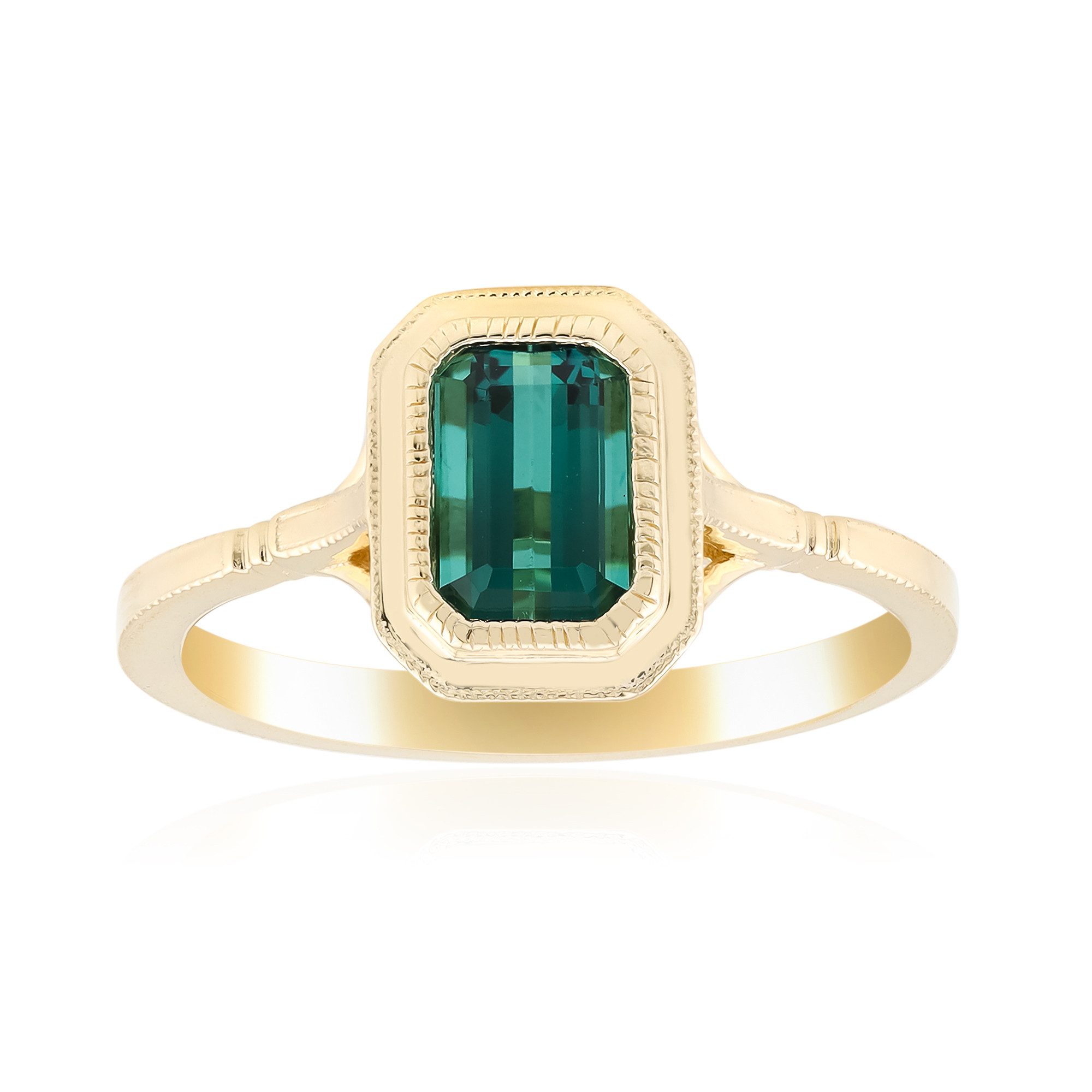 Cavill Solitärring Grüner Benedito-Turmalin Goldring, 0,73ct Brasilien (1-tlg)