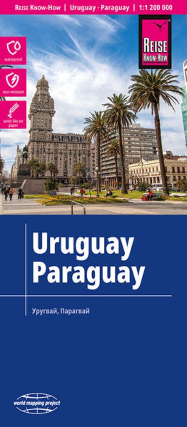 Reise Know-How Landkarte Uruguay, Paraguay (1:1.200.000) / diverse