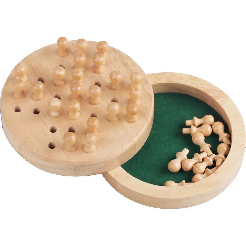 Vedes Spiel Classic Games Solitaire Holz 12 cm, Geschicklichkeitsspiel, für 1 Spie