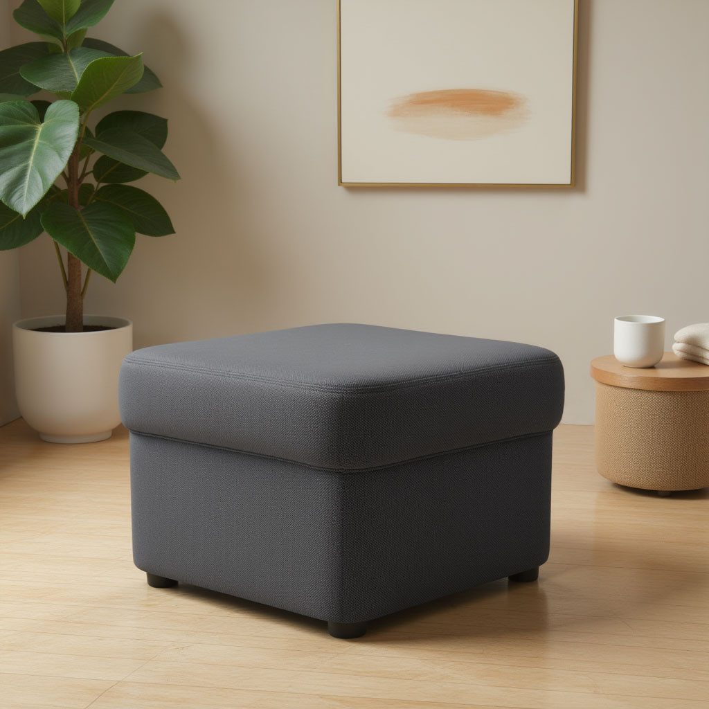 DOMO collection Hocker FLORES 60x60 cm, hochwertig – Bild 4 von 5
