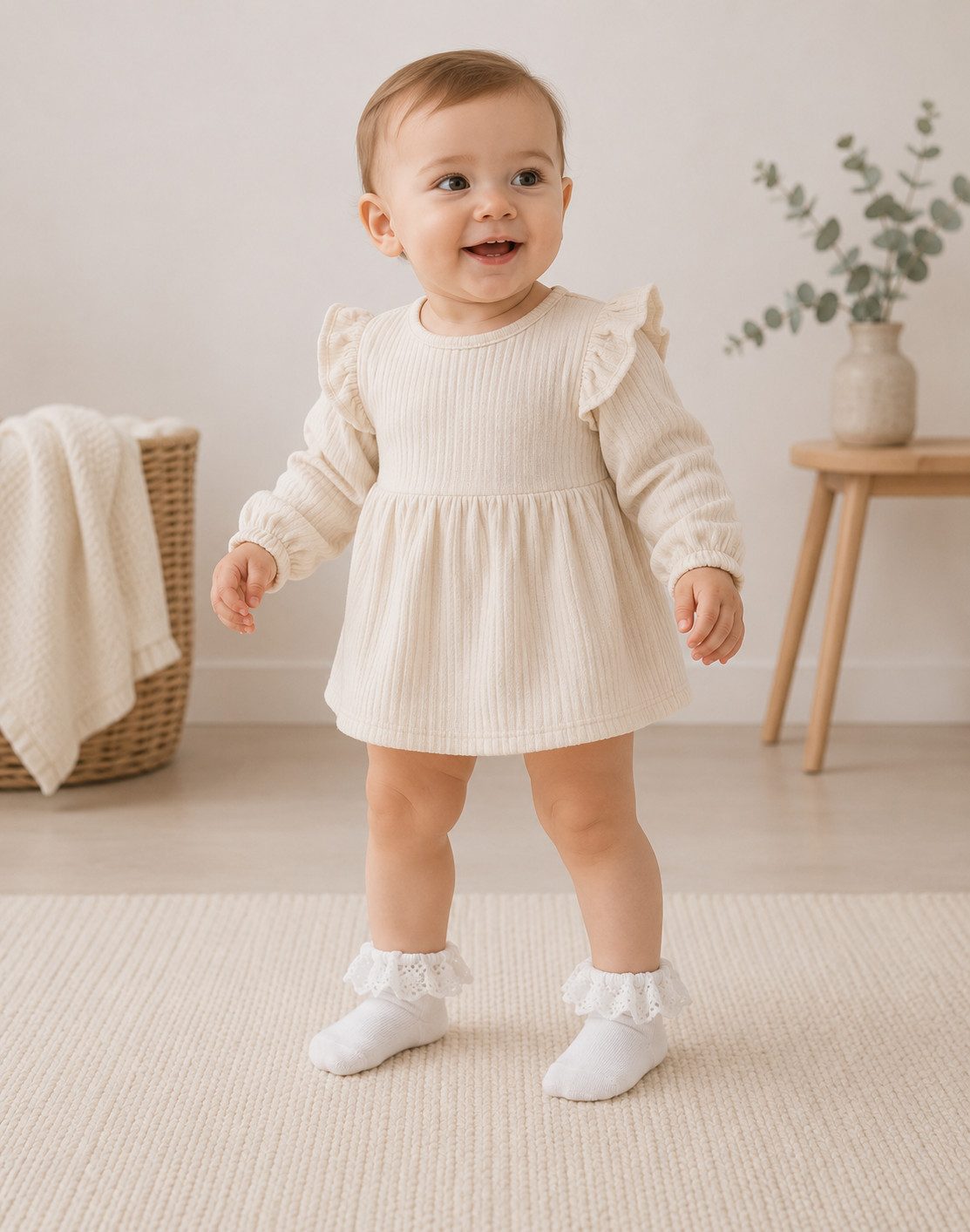 bistyle Kurzsocken Baby Socken mit Spitze, Bio-Baumwolle, Nahtlose Zehen, 4er Pack (4er Pack) – Bild 5 von 5
