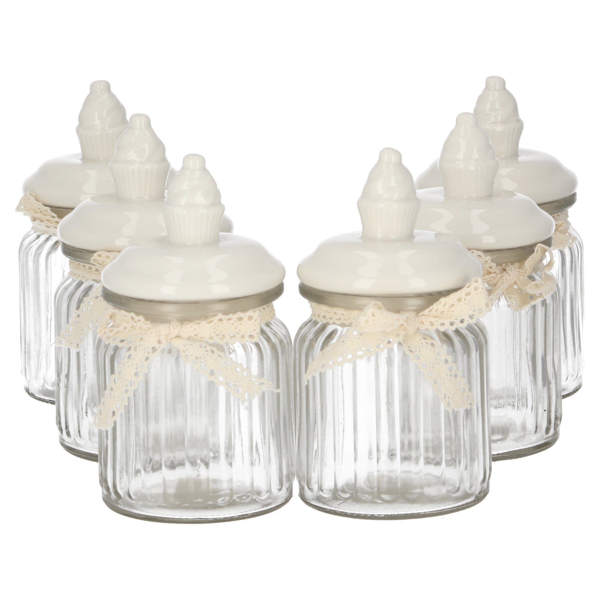 Hoff Vorratsdose Cupcake 6er Set, 8018, Glas, (6-tlg)