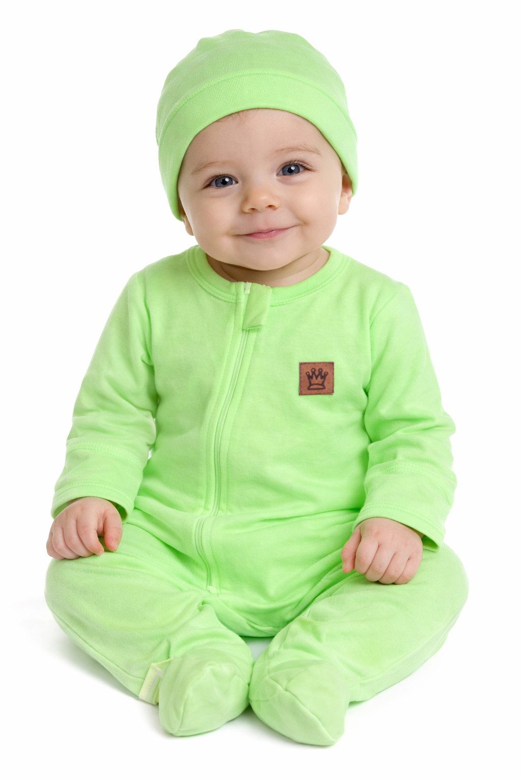 La Bortini Strampler Baby Set Einteiler und Mütze Anzug mit Kratzschutz für Neugeborene (Set 2-teilig für Jungen und Mädchen) aus Baumwolle, 44 50 56 62 68 74 80