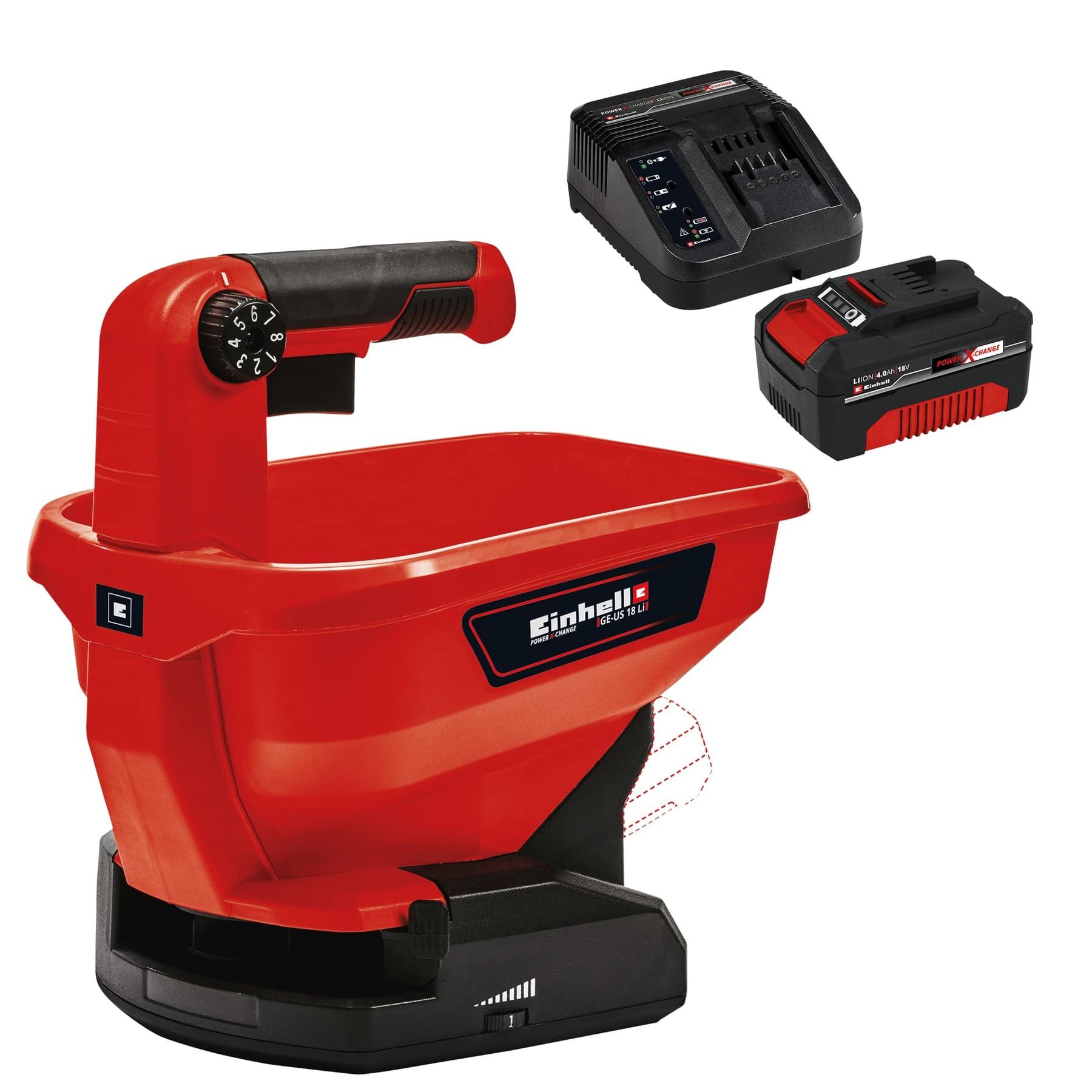 Einhell Streuwagen EINHELL Akku-Streuer GE-US 18 Li + Starterset